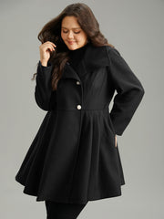 Beige Asymmetric Coat for Women in Cotton Size M