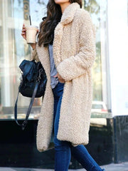 Manteau Long en Fausse Fourrure pour Femme – Manteau Hiver Chaleureux et Élégant