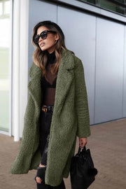 Manteau Long en Fausse Fourrure pour Femme – Manteau Hiver Chaleureux et Élégant