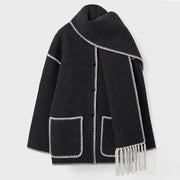 Adele Winter Coat with Integrated Collar – Elegance and Optimal Comfort