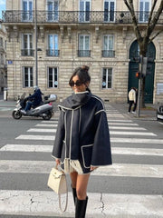 Adele Winter Coat with Integrated Collar – Elegance and Optimal Comfort