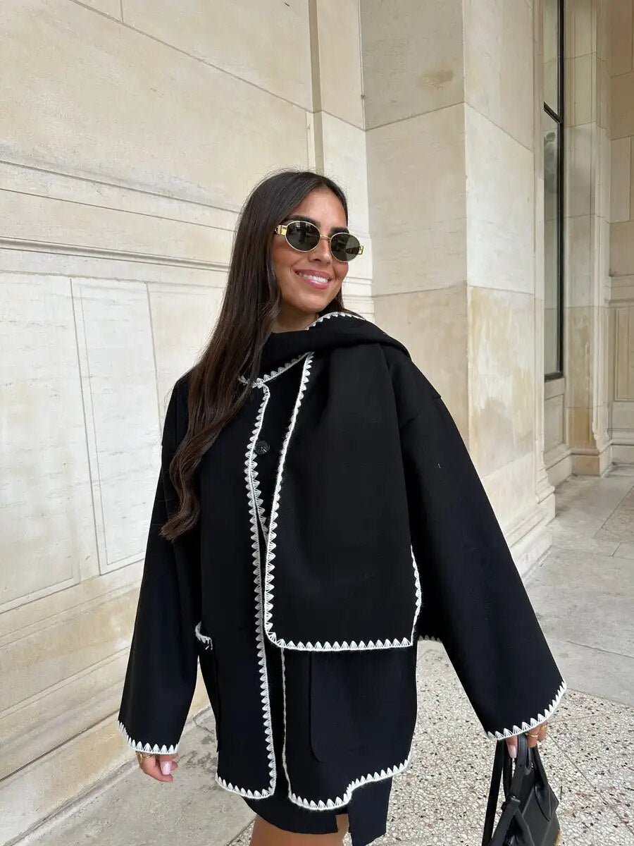 Winterjas Adele met geïntegreerde kraag – elegantie en optimaal comfort