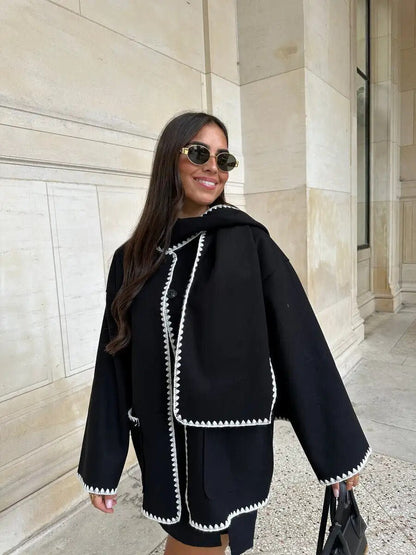 Winterjas Adele met geïntegreerde kraag – elegantie en optimaal comfort