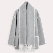 Adele Winter Coat with Integrated Collar – Elegance and Optimal Comfort