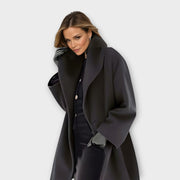 Women's Winter Coat Black Size M in Polyester Elegant Windbreaker
