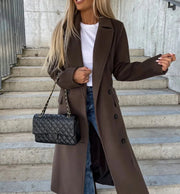 Double-Breasted Wool Coat for Women – Elegant and Warm for Winter