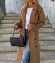 Double-Breasted Wool Coat for Women – Elegant and Warm for Winter