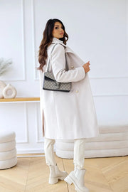 Women's Long Wool Coat with Double Breasted Closure – Classic Elegance and Optimal Comfort