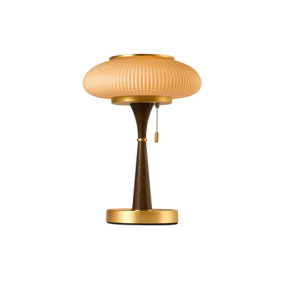 Lampe de table Matsutake – Design éco-chic avec des éléments en métal, bois et verre