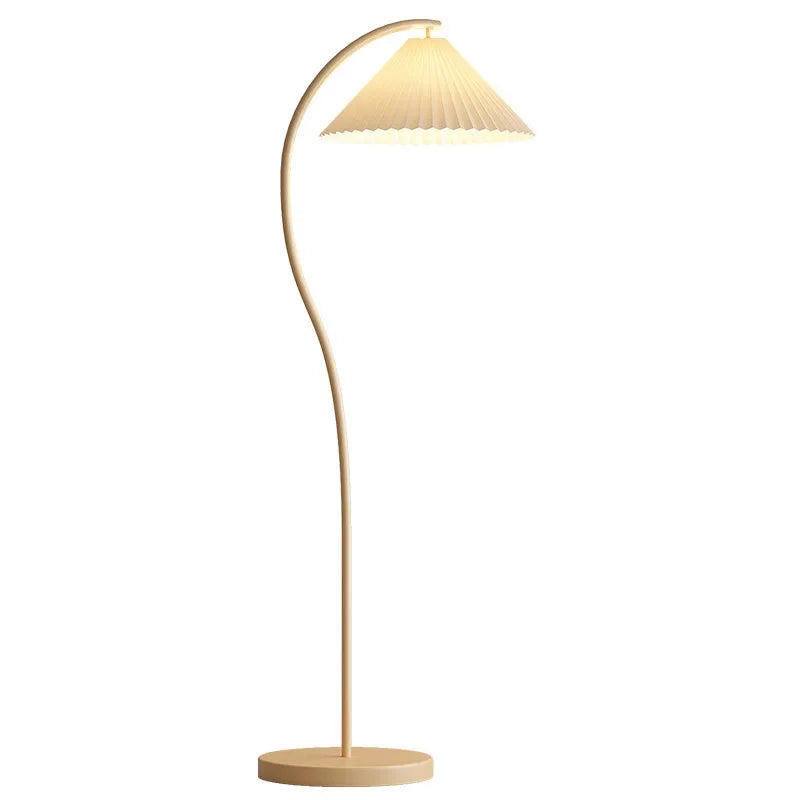 Elegant LED fabric floor lamp - Versatile foldable design with customizable lighting options