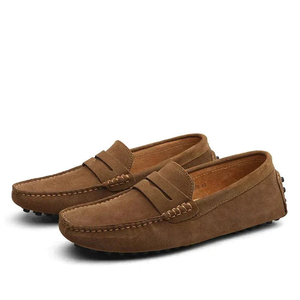 Men's Genuine Leather Moccasins – Elegance and Comfort, Flexible Sole, Sizes EU 38 to 47