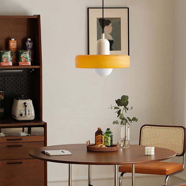 Elegant Bauhaus Glass Pendant - Where Modern Function Meets Sleek Minimalism