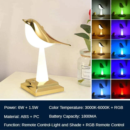 Lampe de Table MissBird V2 Ekster – Un Design Éblouissant, Inspiré de la Nature avec des Oiseaux Élégants