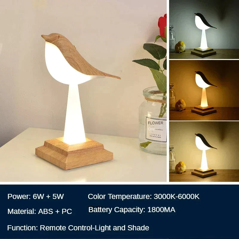 Lampe de Table MissBird V2 Ekster – Un Design Éblouissant, Inspiré de la Nature avec des Oiseaux Élégants