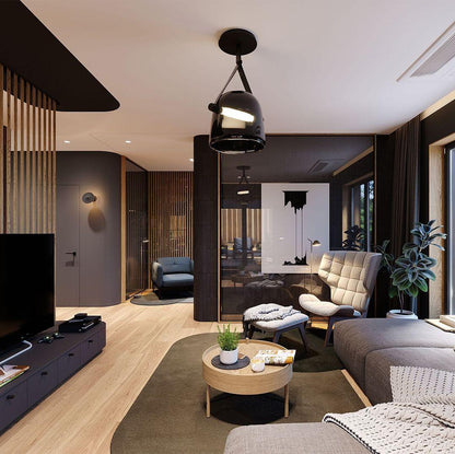 Suspension Élégante Minimaliste Mona – Métal et Verre Design LED Chic