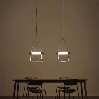 Suspension Élégante Minimaliste Mona – Métal et Verre Design LED Chic