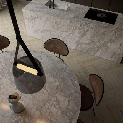 Suspension Élégante Minimaliste Mona – Métal et Verre Design LED Chic