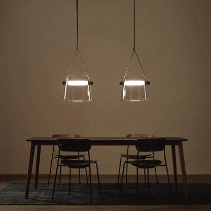 Suspension Élégante Minimaliste Mona – Métal et Verre Design LED Chic