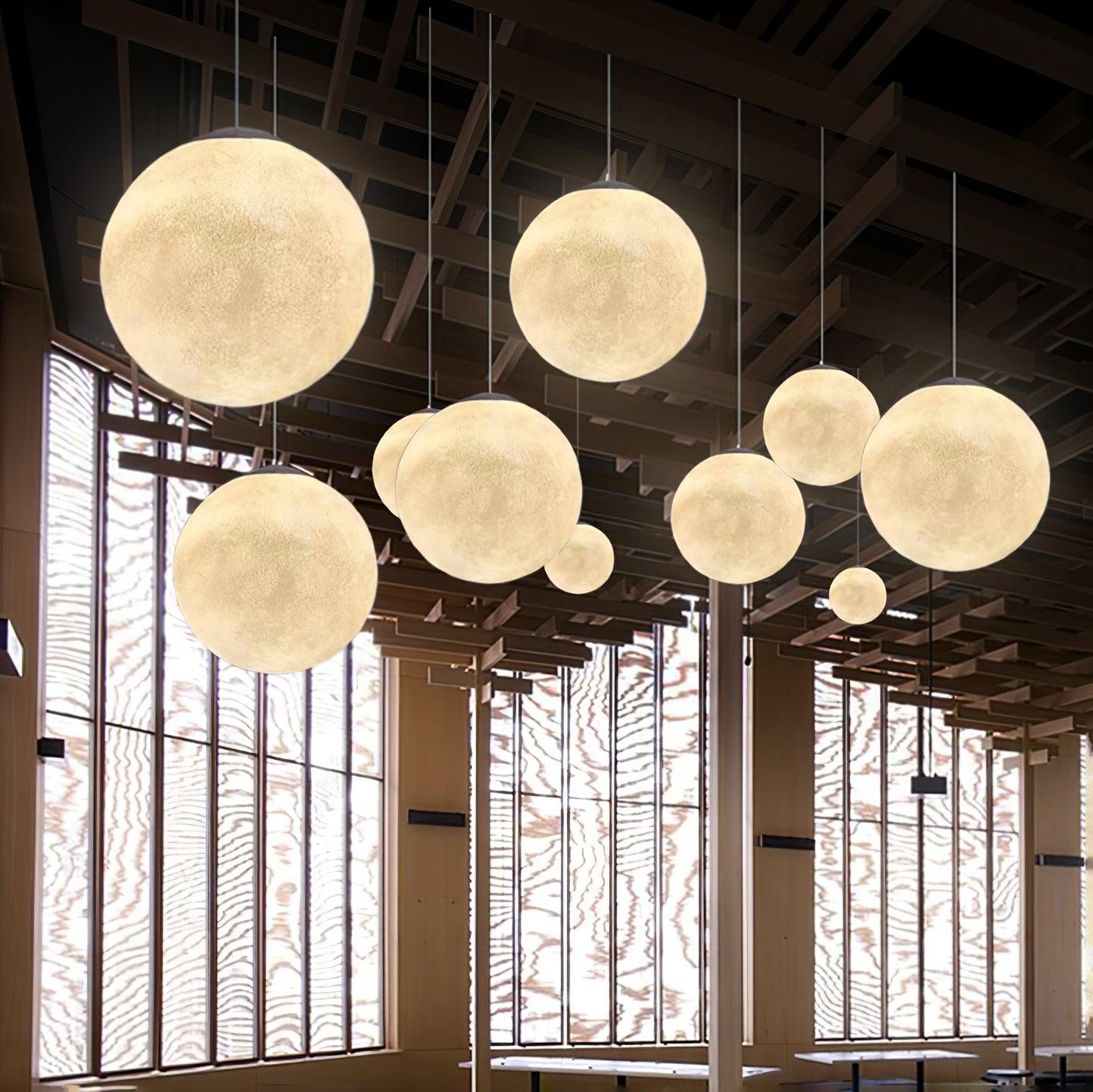 Luminaires Pendentifs LED Lune Envoûtants – Design Élégant et Apaisant Parfait pour Créer une Ambiance