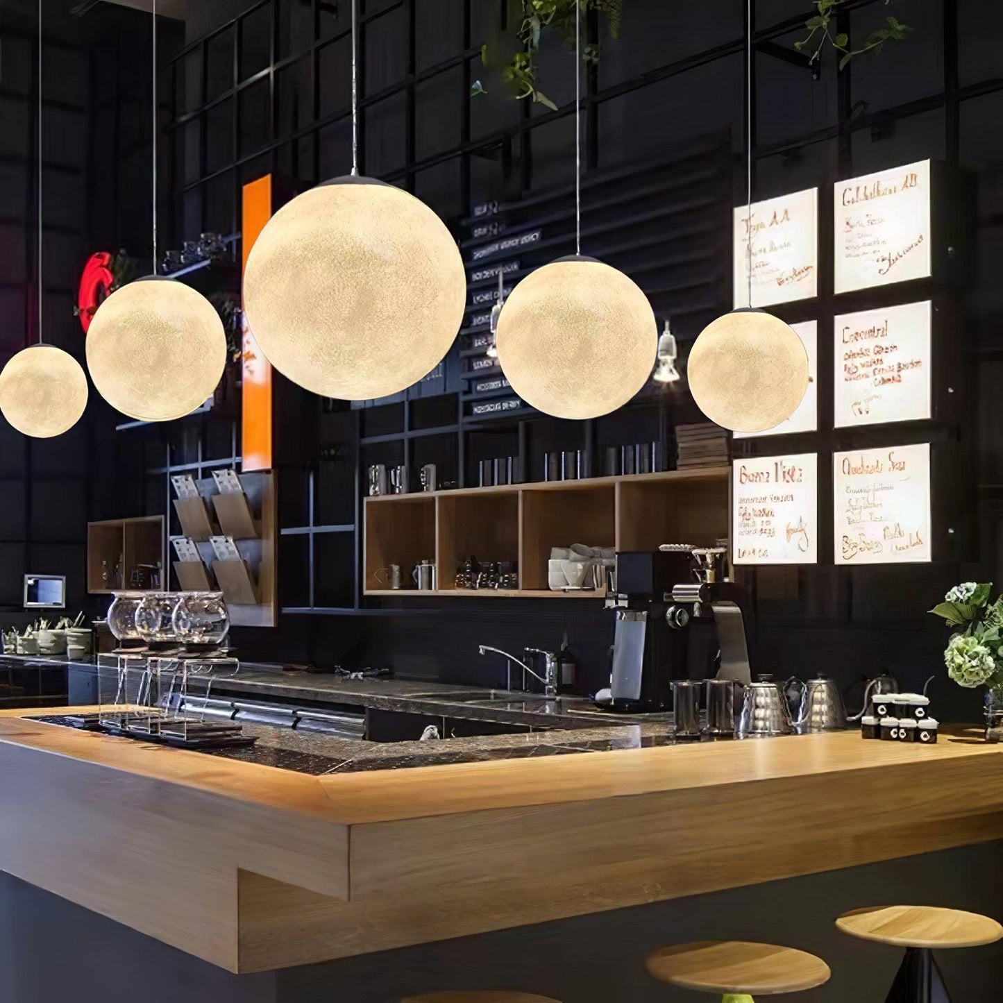 Luminaires Pendentifs LED Lune Envoûtants – Design Élégant et Apaisant Parfait pour Créer une Ambiance