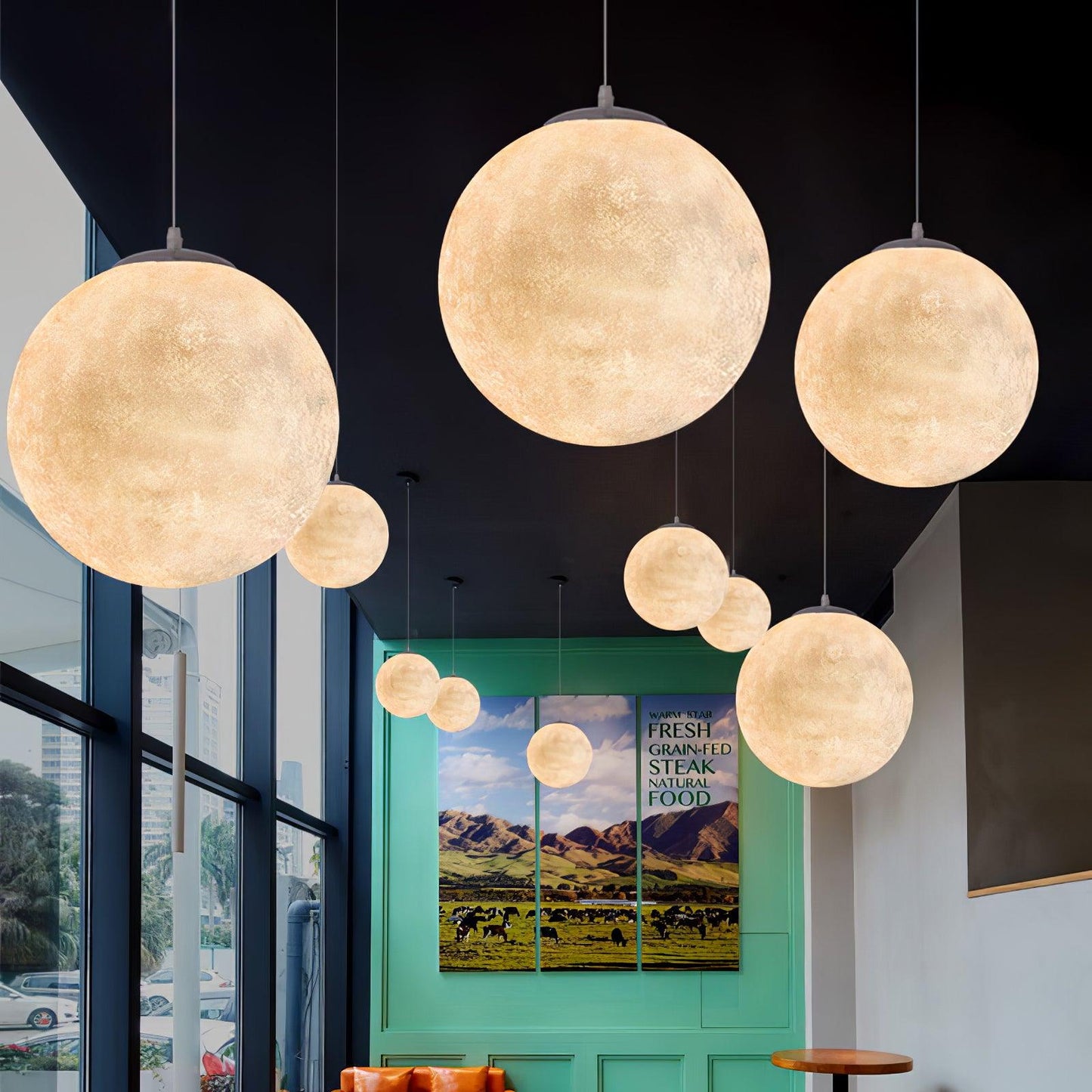 Luminaires Pendentifs LED Lune Envoûtants – Design Élégant et Apaisant Parfait pour Créer une Ambiance