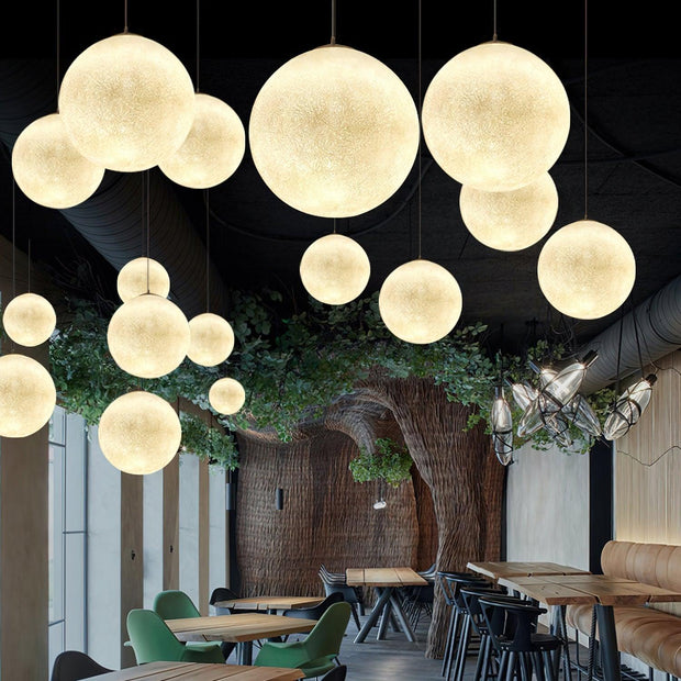 Enchanting Moon LED Pendant Lights – Elegant and Soothing Design Perfect for Creating an Ambiance