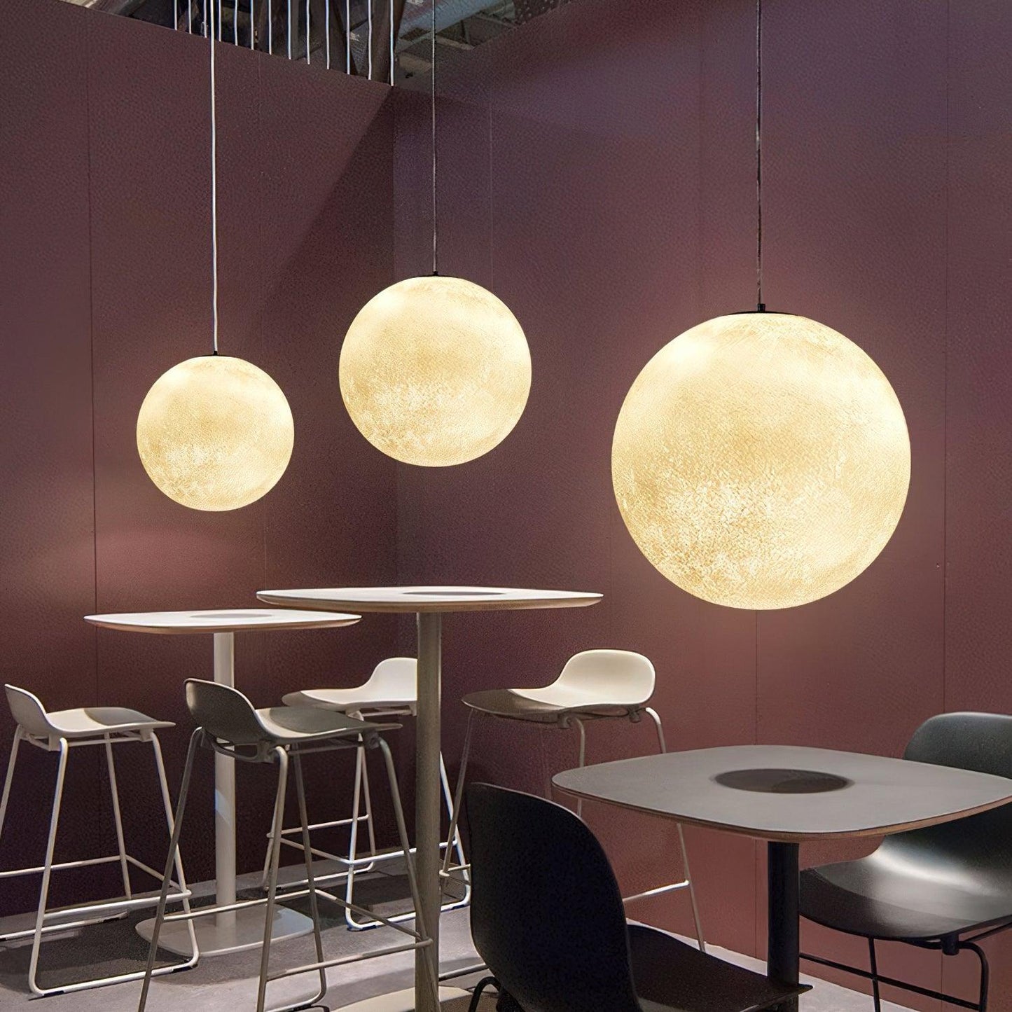 Luminaires Pendentifs LED Lune Envoûtants – Design Élégant et Apaisant Parfait pour Créer une Ambiance