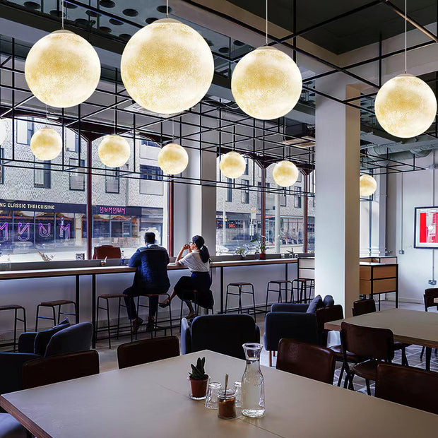 Enchanting Moon LED Pendant Lights – Elegant and Soothing Design Perfect for Creating an Ambiance