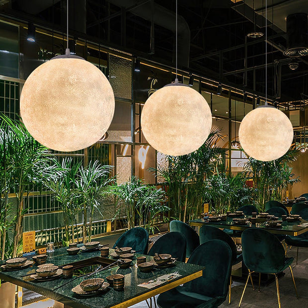 Enchanting Moon LED Pendant Lights – Elegant and Soothing Design Perfect for Creating an Ambiance