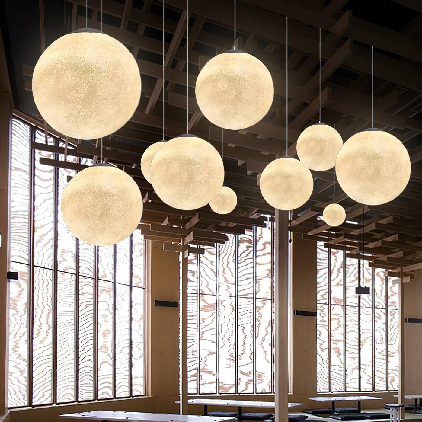 Luminaires Pendentifs LED Lune Envoûtants – Design Élégant et Apaisant Parfait pour Créer une Ambiance