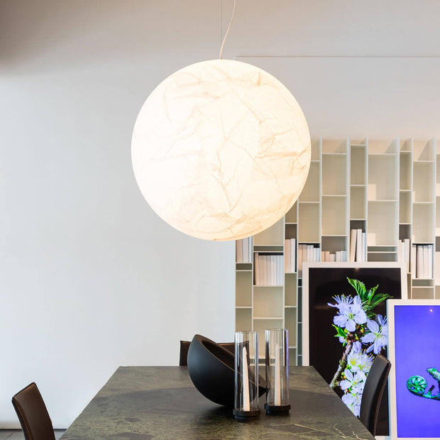 Mondseide Silk Suspension – Exquisite LED Lighting with Natural Silk and Elegant Metal Design