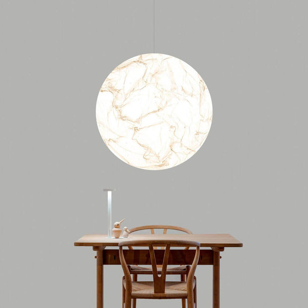 Mondseide Silk Suspension – Exquisite LED Lighting with Natural Silk and Elegant Metal Design