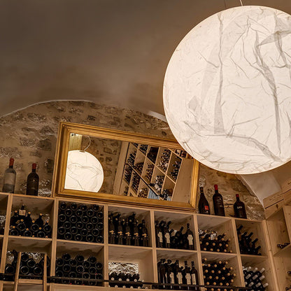 Suspension en Soie Mondseide – Éclairage LED Exquis avec Soie Naturelle et Design Métal Élégant