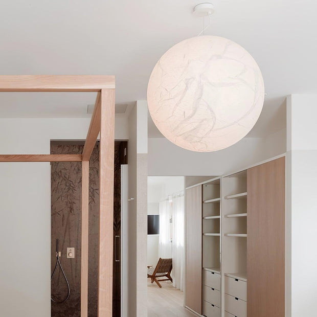 Mondseide Silk Suspension – Exquisite LED Lighting with Natural Silk and Elegant Metal Design