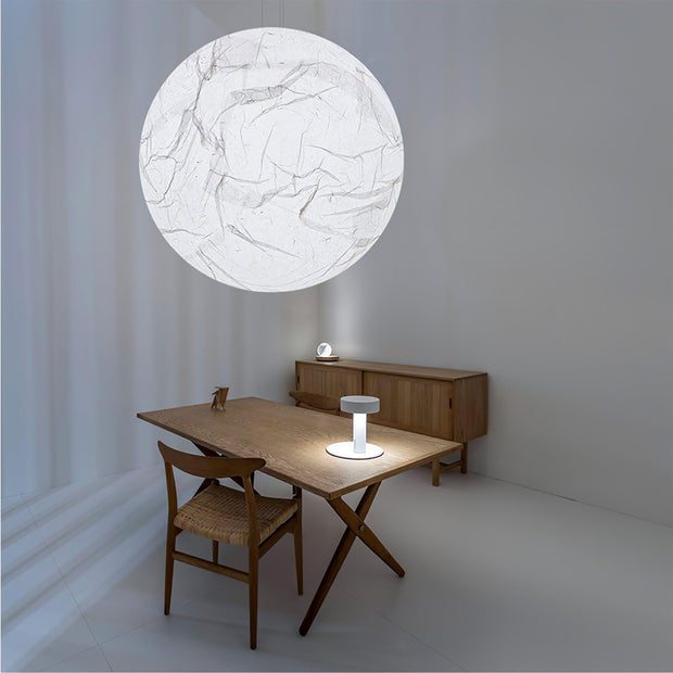 Mondseide Silk Suspension – Exquisite LED Lighting with Natural Silk and Elegant Metal Design