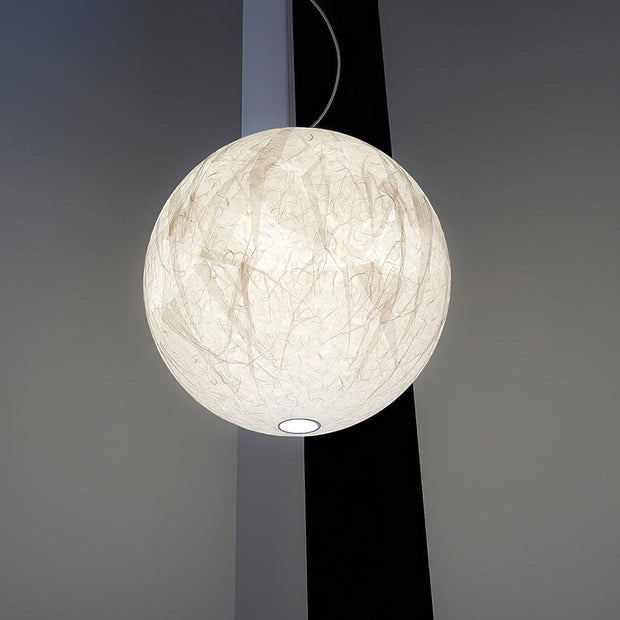 Mondseide Silk Suspension – Exquisite LED Lighting with Natural Silk and Elegant Metal Design