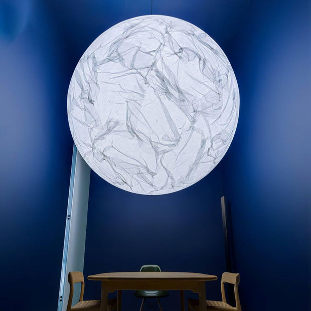 Mondseide Silk Suspension – Exquisite LED Lighting with Natural Silk and Elegant Metal Design