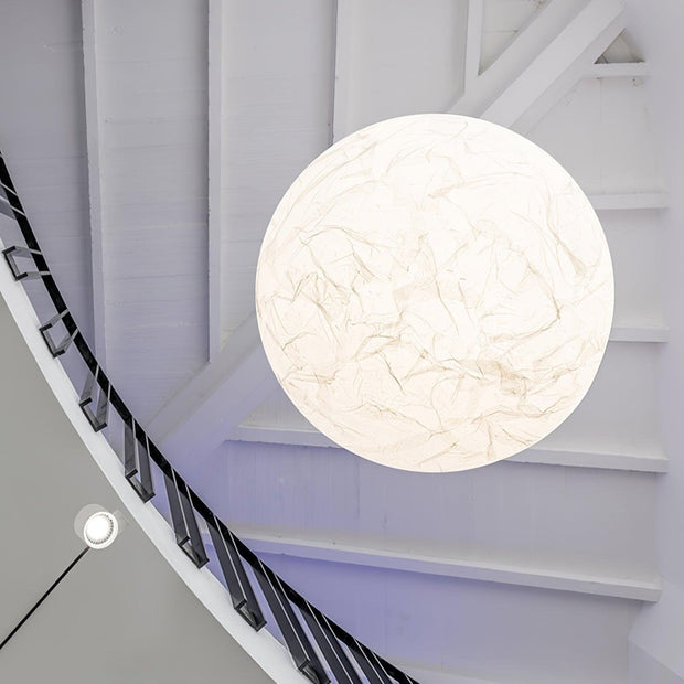 Mondseide Silk Suspension – Exquisite LED Lighting with Natural Silk and Elegant Metal Design
