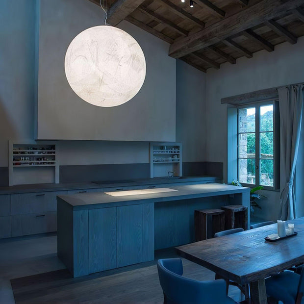 Mondseide Silk Suspension – Exquisite LED Lighting with Natural Silk and Elegant Metal Design