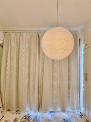Mondseide Silk Suspension – Exquisite LED Lighting with Natural Silk and Elegant Metal Design