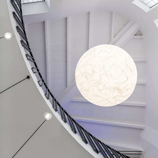 Mondseide Silk Suspension – Exquisite LED Lighting with Natural Silk and Elegant Metal Design