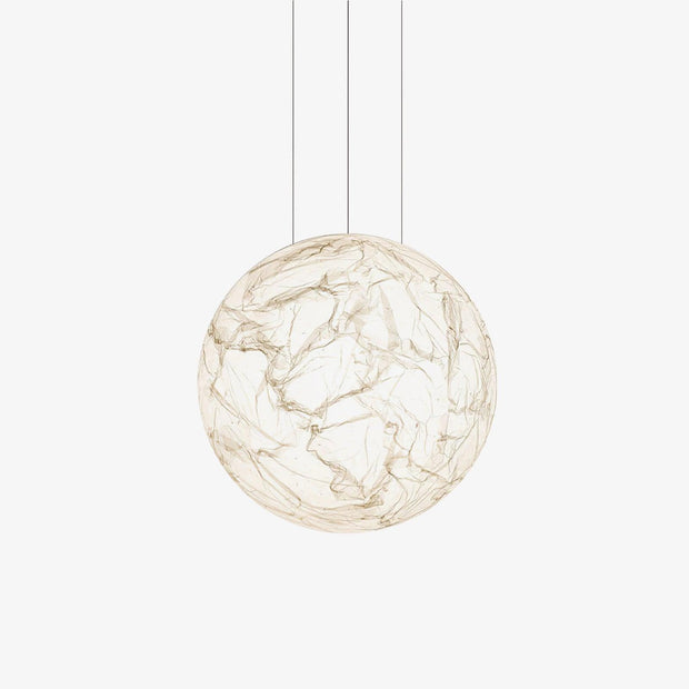 Mondseide Silk Suspension – Exquisite LED Lighting with Natural Silk and Elegant Metal Design