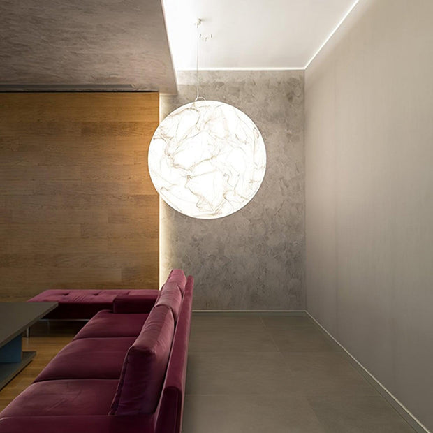 Mondseide Silk Suspension – Exquisite LED Lighting with Natural Silk and Elegant Metal Design