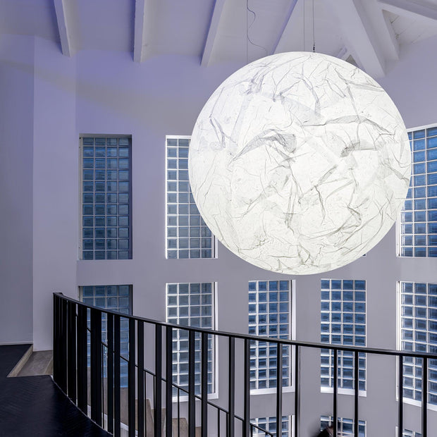 Mondseide Silk Suspension – Exquisite LED Lighting with Natural Silk and Elegant Metal Design