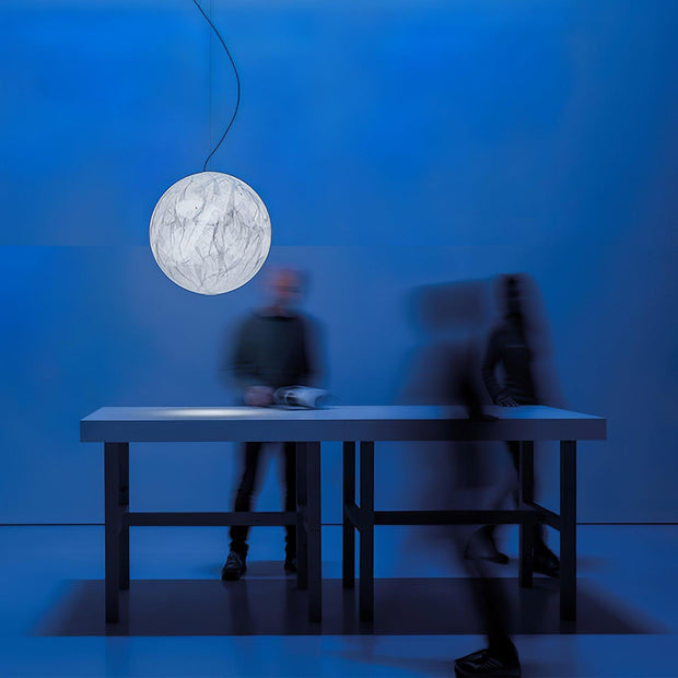 Mondseide Silk Suspension – Exquisite LED Lighting with Natural Silk and Elegant Metal Design