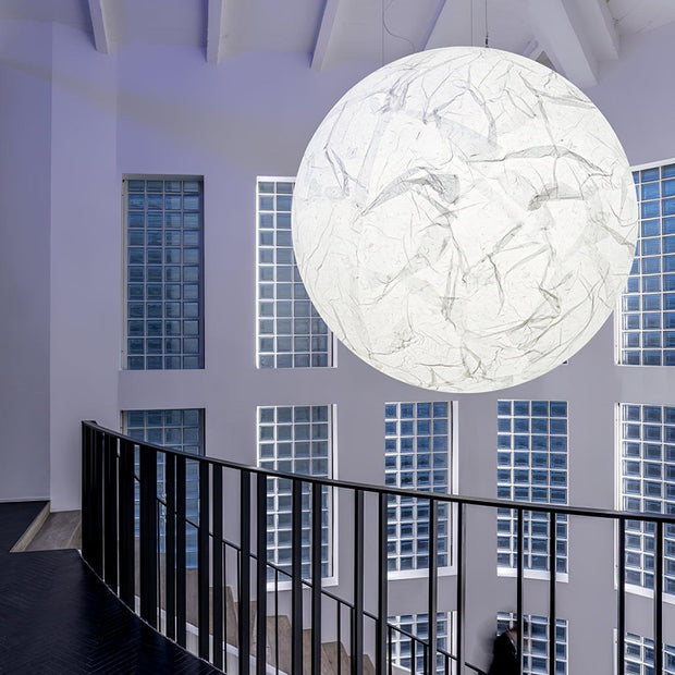 Mondseide Silk Suspension – Exquisite LED Lighting with Natural Silk and Elegant Metal Design