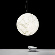 Mondseide Silk Suspension – Exquisite LED Lighting with Natural Silk and Elegant Metal Design