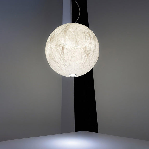 Mondseide Silk Suspension – Exquisite LED Lighting with Natural Silk and Elegant Metal Design