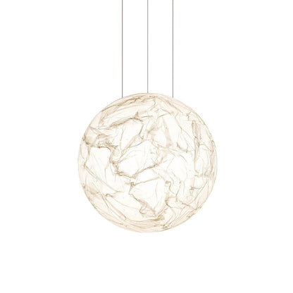 Suspension en Soie Mondseide – Éclairage LED Exquis avec Soie Naturelle et Design Métal Élégant