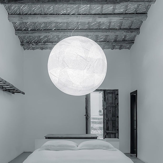Mondseide Silk Suspension – Exquisite LED Lighting with Natural Silk and Elegant Metal Design